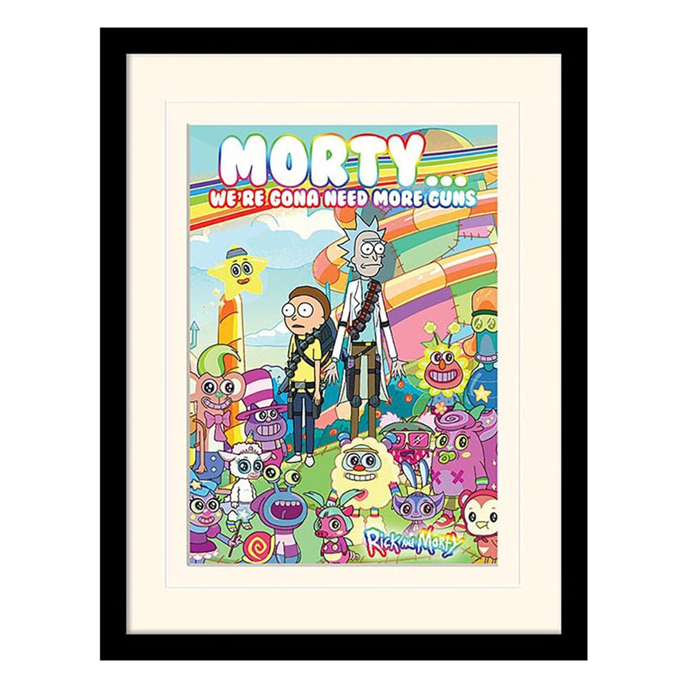 Rick and Morty Collector Print Framed Poster Cuteness Overload (white background)