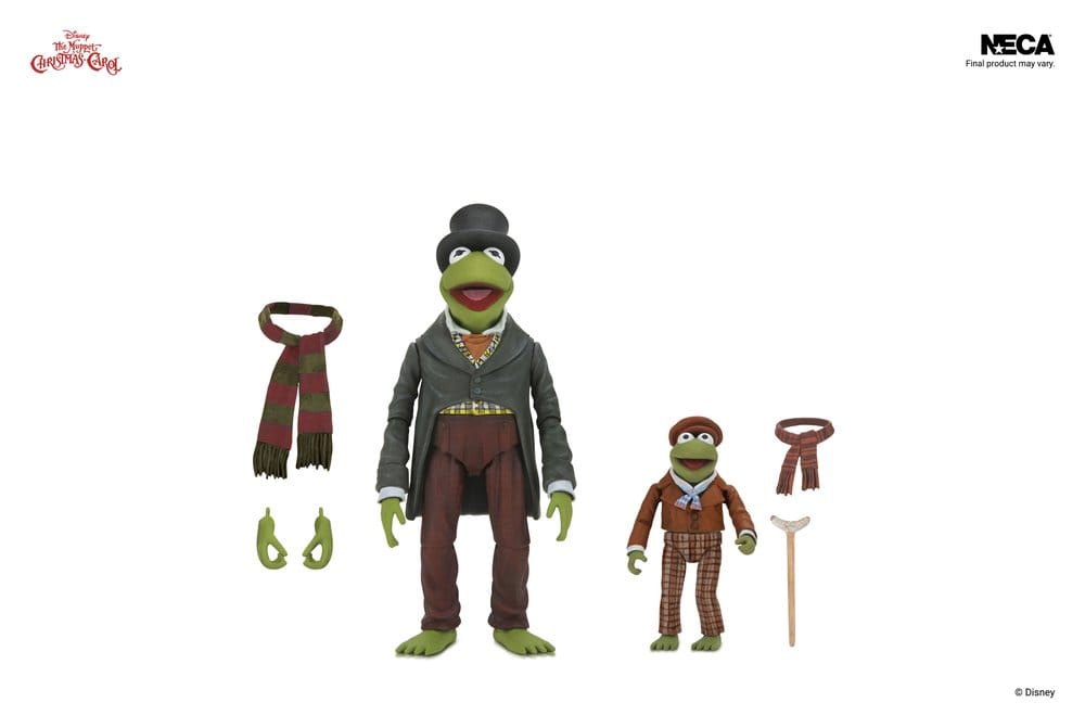 PRECOMENZI - The Muppet Christmas Carol Ultimate Action Figures 2-Pack Kermit as Bob Cratchit & Robin as Tiny Tim 18 cm