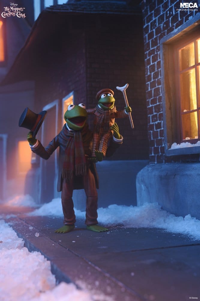 The Muppet Christmas Carol Ultimate Action Figures 2-Pack Kermit as Bob Cratchit & Robin as Tiny Tim 18 cm [2]