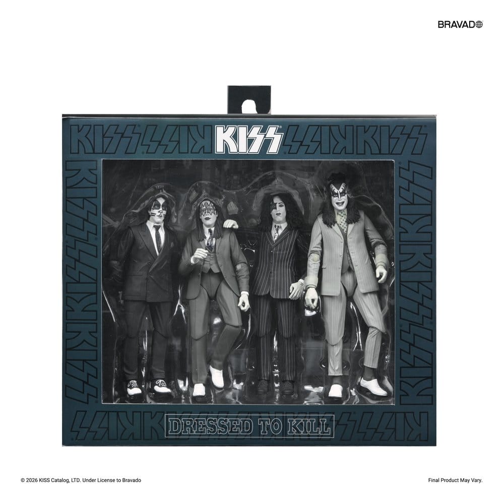 PRECOMENZI - KISS Action Figures 4-Pack Dressed to Kill Album Cover 18 cm