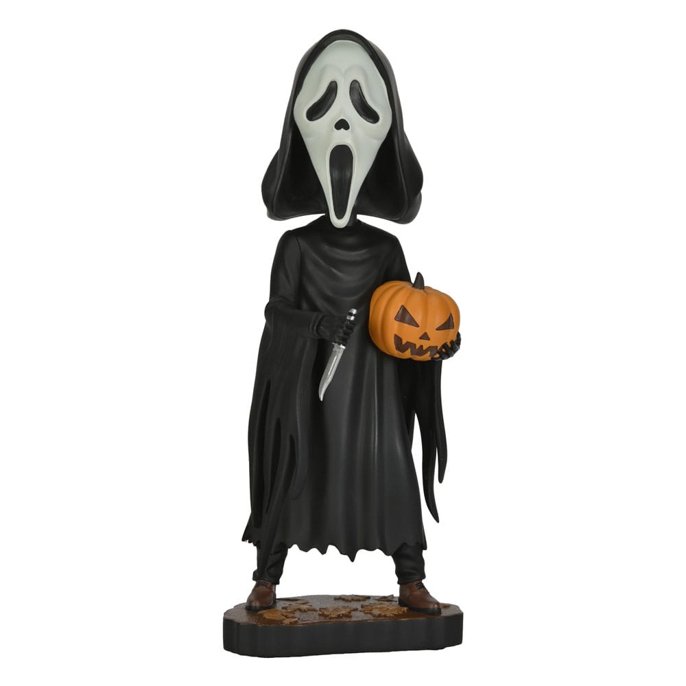 Scream Head Knocker Bobble-Head Ghost Face with Pumpkin 20 cm