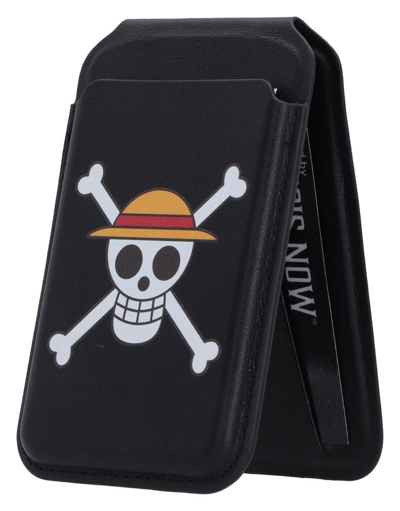 One Piece Card Holder Luffy Jolly Roger Black 10 cm