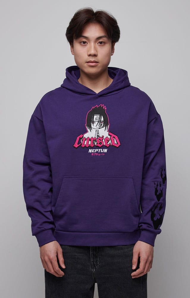 Naruto Shippuden Hooded Sweater Graphic Beige Size M