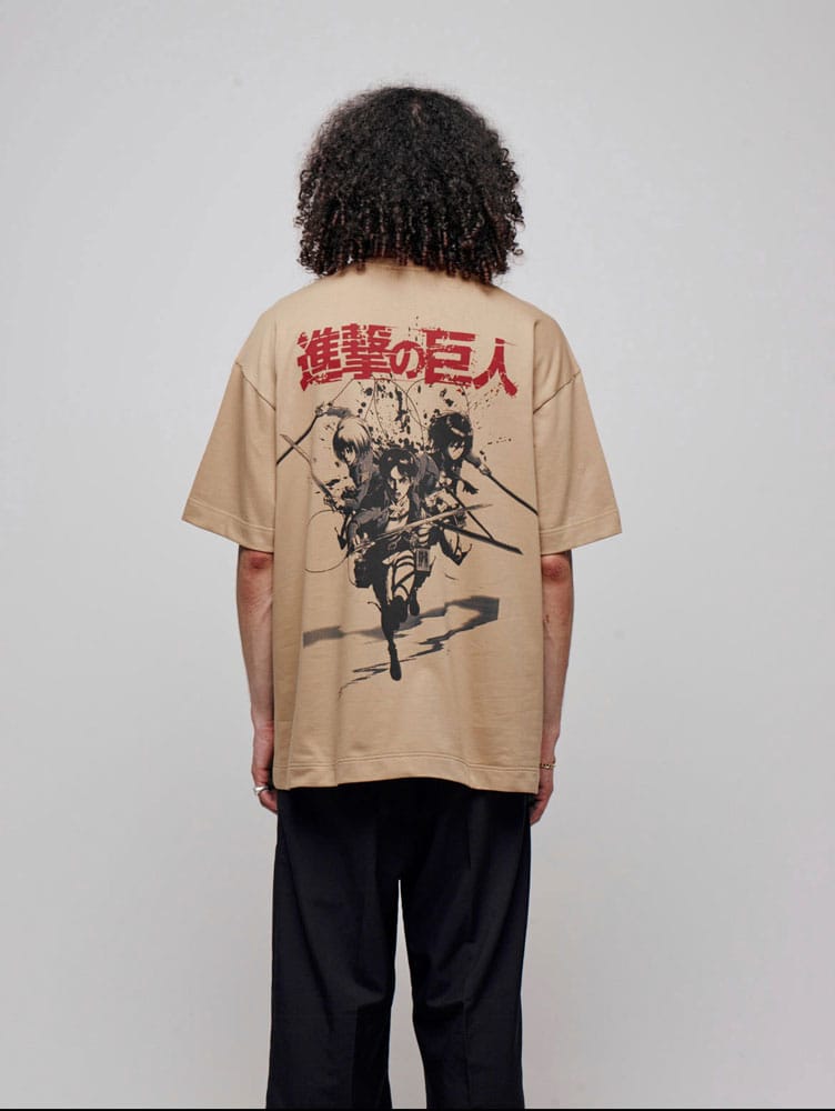 Attack on Titan T-Shirt Graphic Beige
