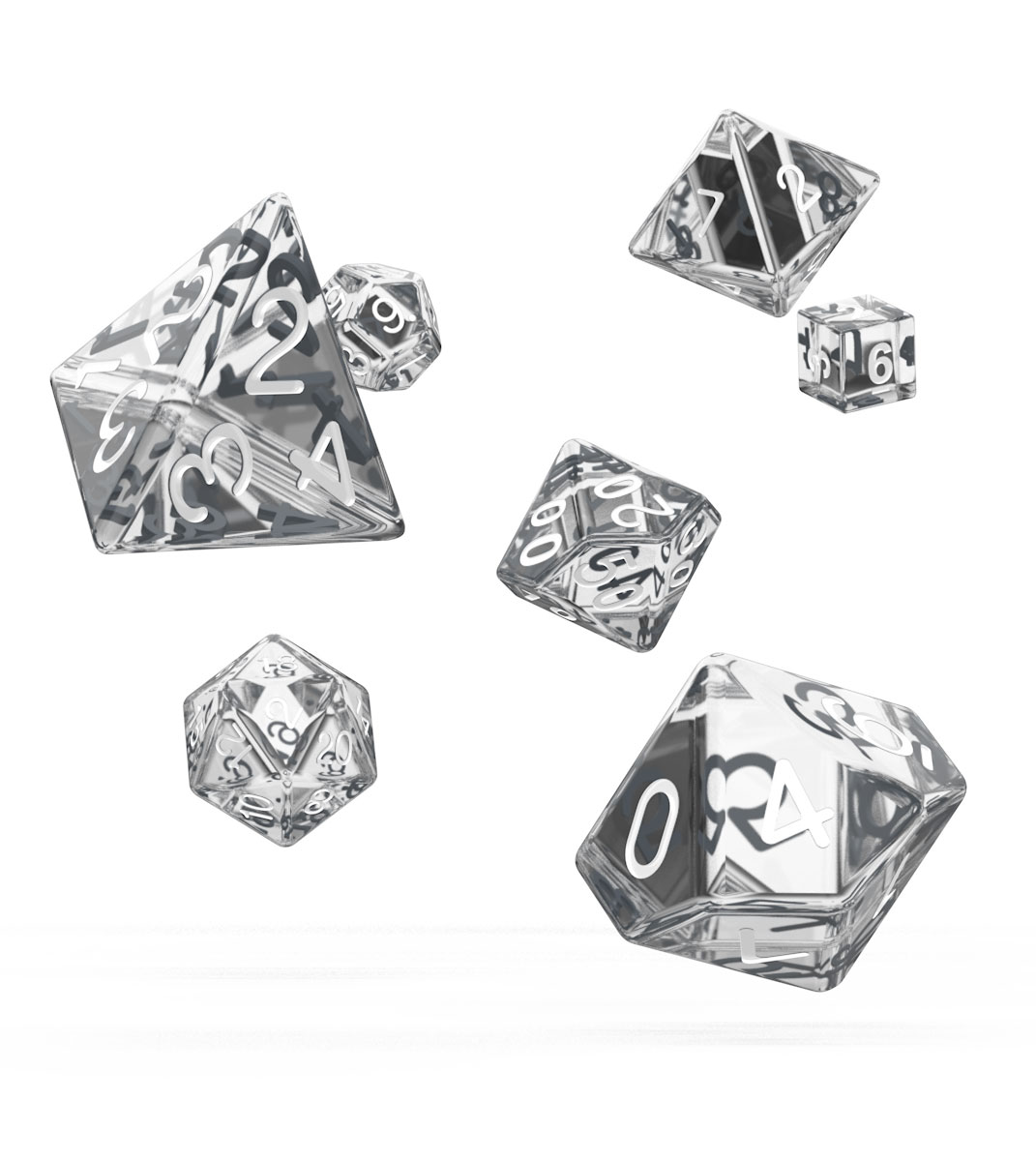 Oakie Doakie Dice RPG Set Translucent - Clear (7)