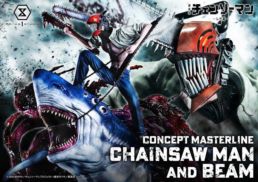 PRECOMENZI - Chainsaw Man Concept Masterline Series Statue 1/6 Chainsaw Man & Beam 73 cm