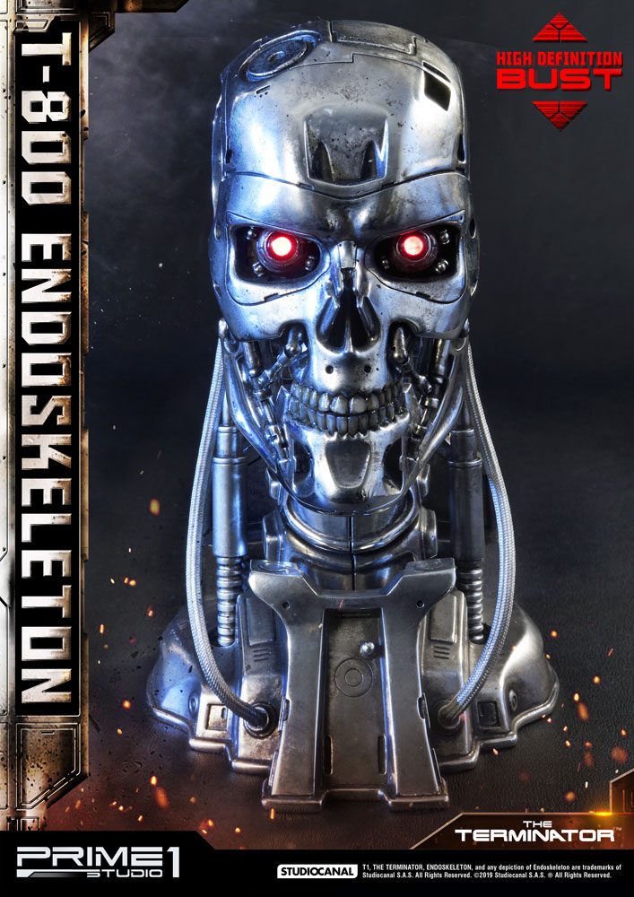 T-800 Endoskeleton Head The Terminator High Definition 1/2 Bust by Prime 1 Studio