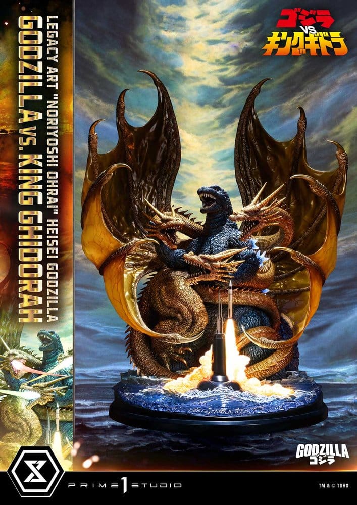 PRECOMENZI - Godzilla Legacy Art "Noriyoshi Ohrai" Statue Heisei Godzilla Godzilla vs. King Ghidorah 82 cm