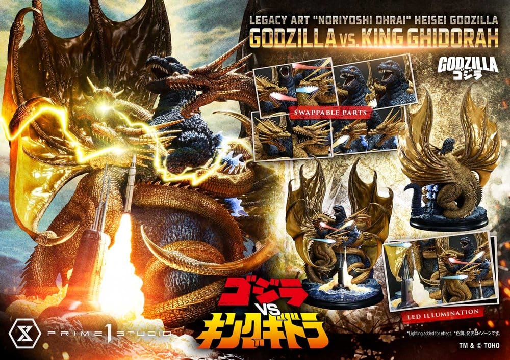 Godzilla Legacy Art "Noriyoshi Ohrai" Statue Heisei Godzilla Godzilla vs. King Ghidorah Bonus Version 82 cm [2]