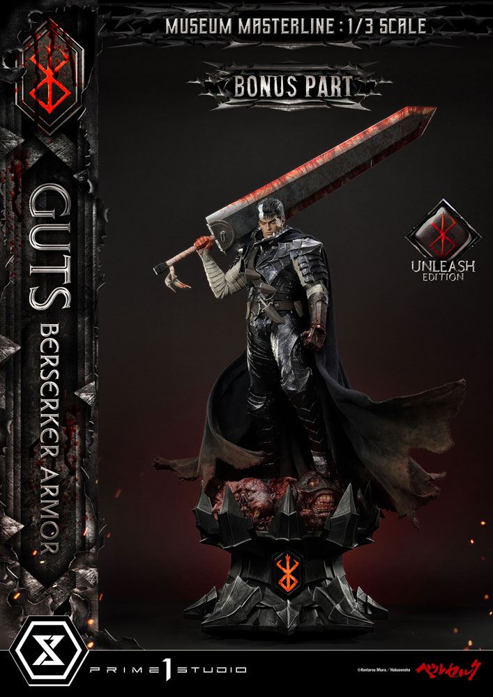 Berserk Museum Masterline Statue 1/3 Guts Berserker Armor Unleash Edition Deluxe Bonus Version 121 cm