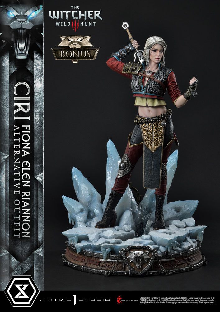 Witcher 3 Wild Hunt Statue 1/4 Cirilla Fiona Elen Riannon Alternative Outfit Deluxe Bonus Version 55 cm