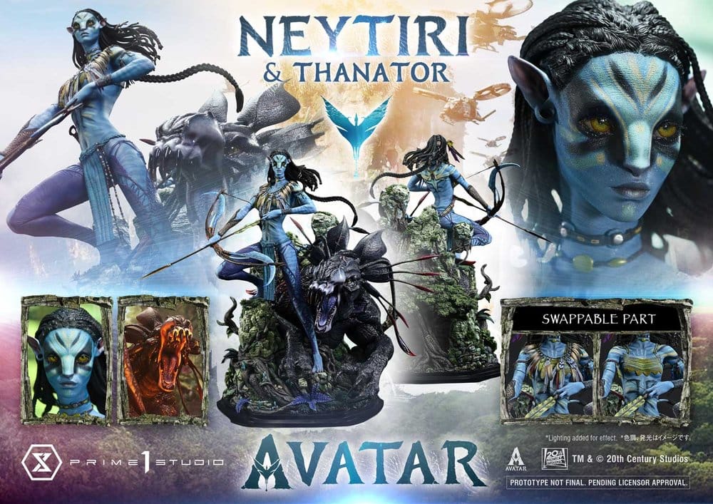 Avatar (Film) Real Elite Masterline Series Statue 1/4 Neytiri & Thanator 75 cm [3]