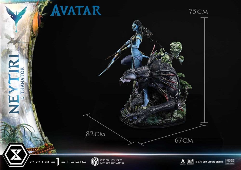 Avatar (Film) Real Elite Masterline Series Statue 1/4 Neytiri & Thanator 75 cm [7]