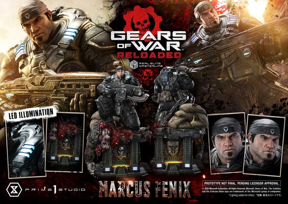 Gears of War: Reloaded Real Elite Masterline Series Statue 1/3 Marcus Fenix Ultimate Version 97 cm [4]