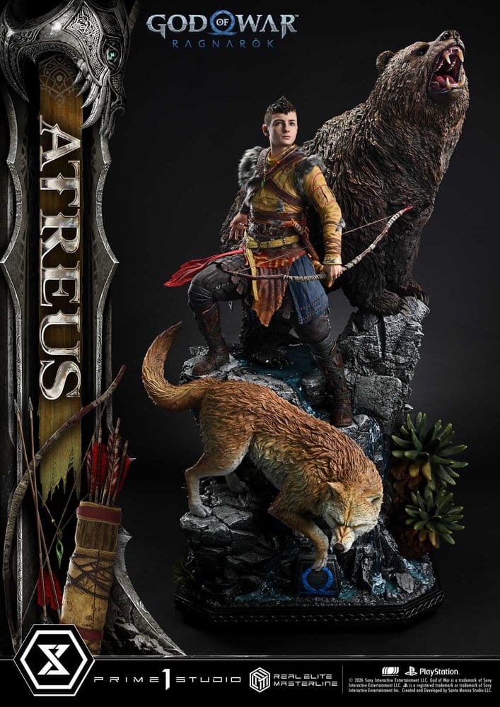 God of War: Ragnarok Real Elite Masterline Statue 1/3 Atreus Deluxe Version 96 cm [2]