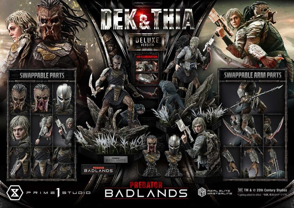 Predator Real Elite Masterline Statue 1/3 Badlands Dek & Thia Deluxe Version 87 cm [7]