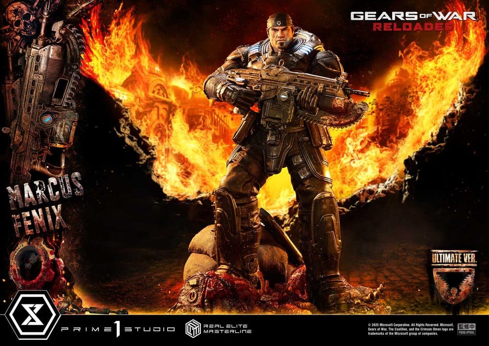 Gears of War: Reloaded Real Elite Masterline Series Statue 1/3 Marcus Fenix Ultimate Version 97 cm [21]