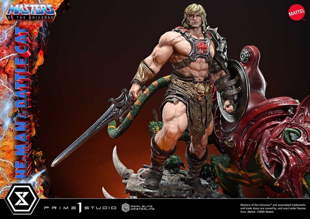 Masters of the Universe Real Elite Masterline Series Statue 1/4 He-Man & Battle Cat Ultimate Bonus Version 86 cm [23]