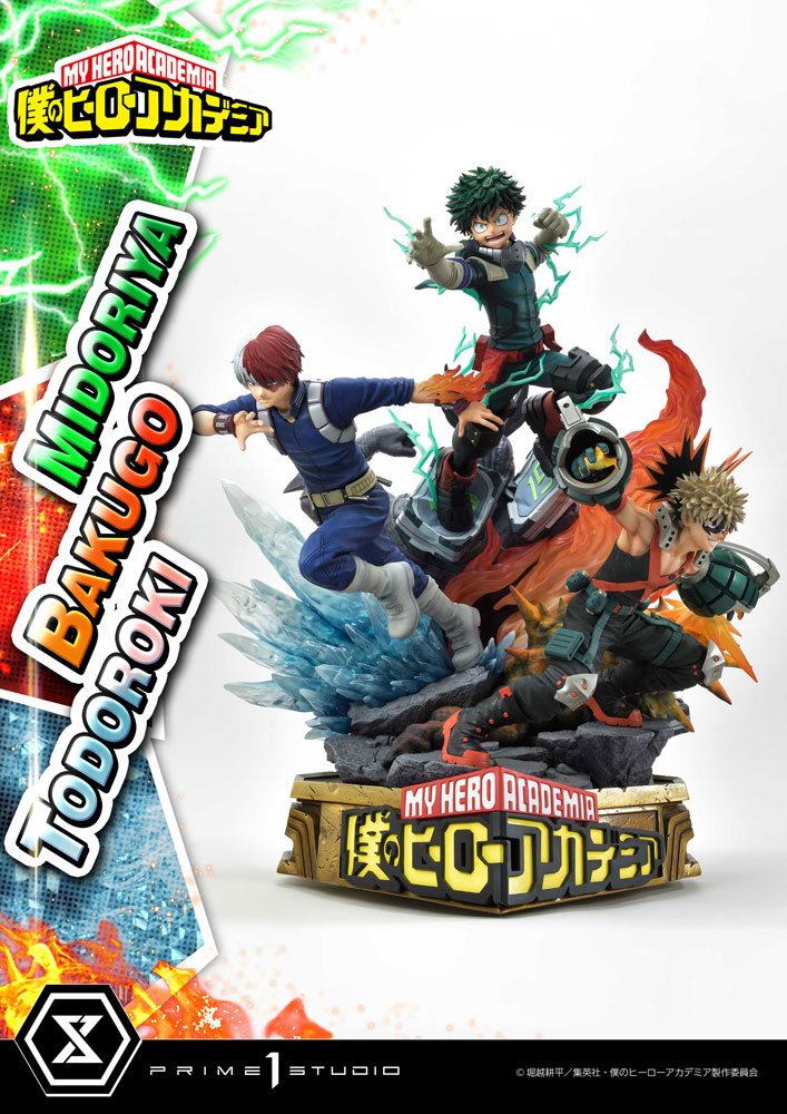 My Hero Academia Statue Midoriya, Bakugo & Todoroki 69 cm