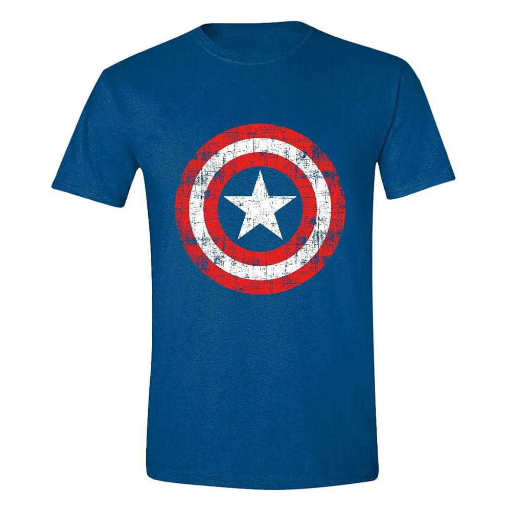 Marvel T-Shirt Captain America Cracked Shield Size M