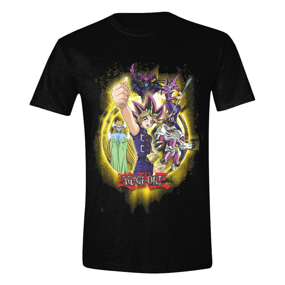 YuGiOh! Heren Tshirt -XL- Group Shot Yellow Vortex Zwart