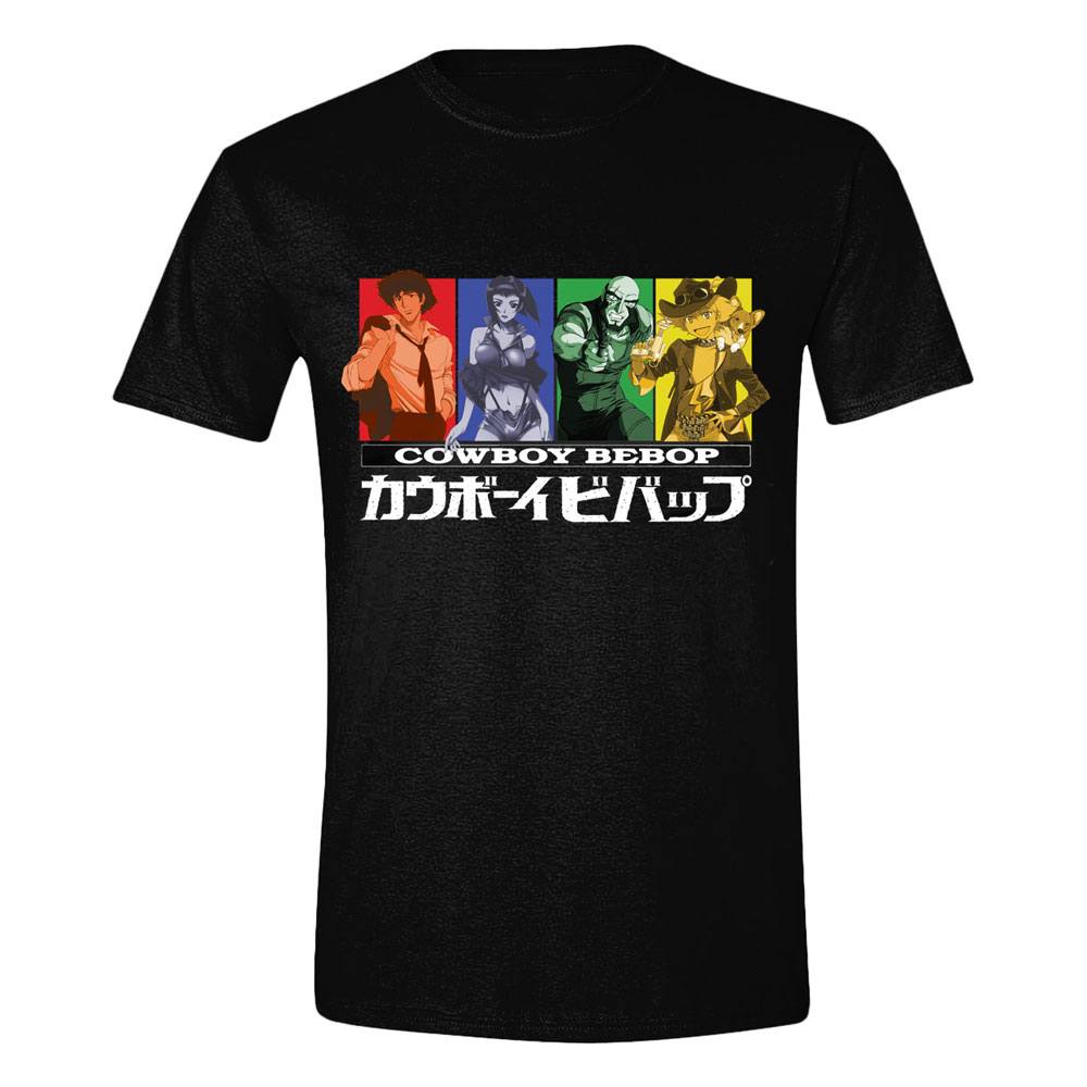 Cowboy Bebop-Coloured Squares Black T-shirt - S