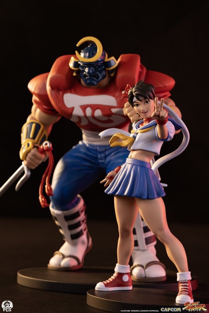 PRECOMENZI - Street Fighter Street Jam Statues 1/10 Sakura & Sodom 22 cm