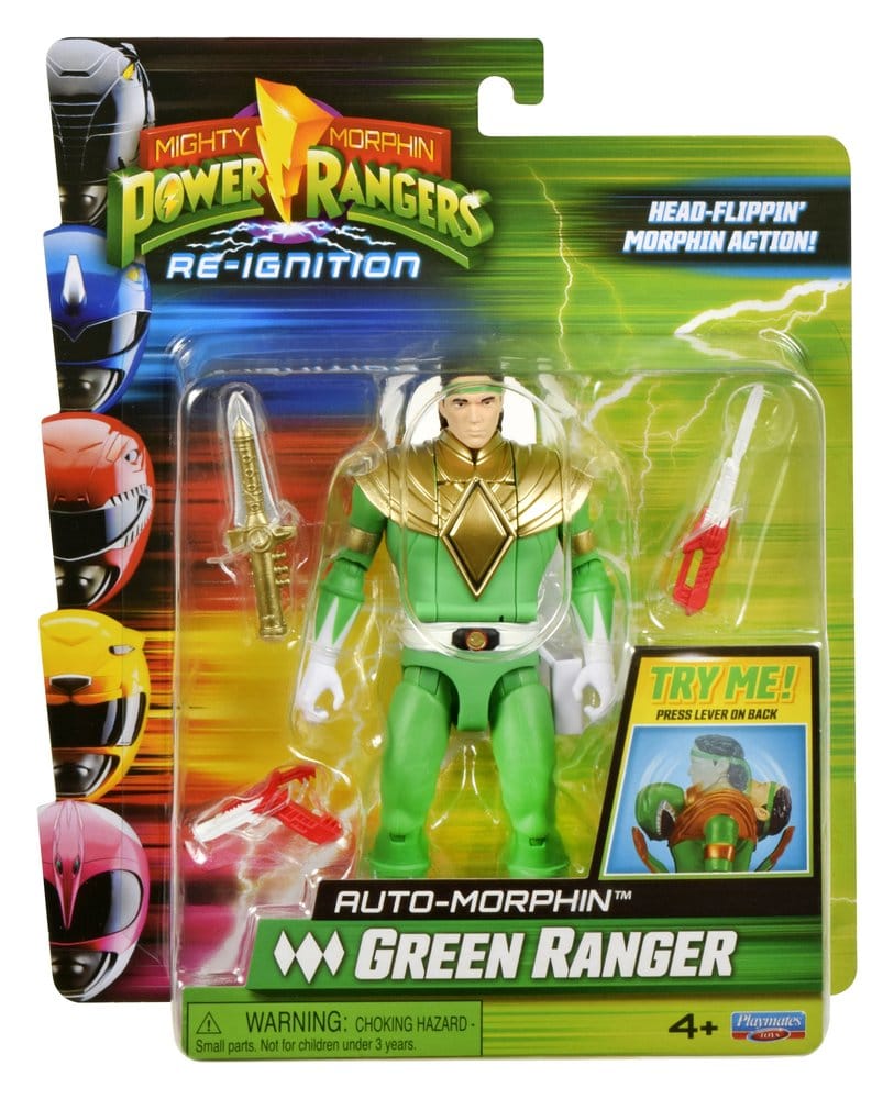PRECOMENZI - Power Rangers Auto-Morphin Action Figure Green Ranger 15 cm