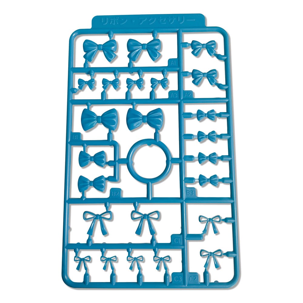 Original Character 1/80 Plastic Model Kit Ribbon Accessary3 (Blue) 2 cm