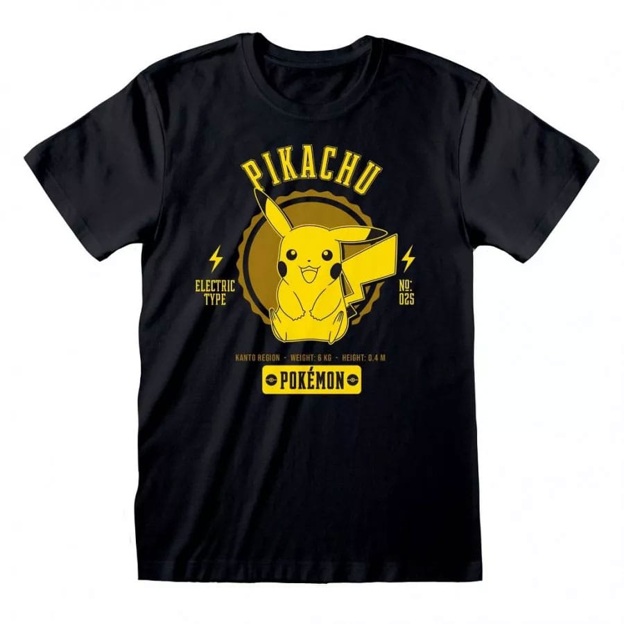 Pokemon T-Shirt Collegiate Pikachu Size M