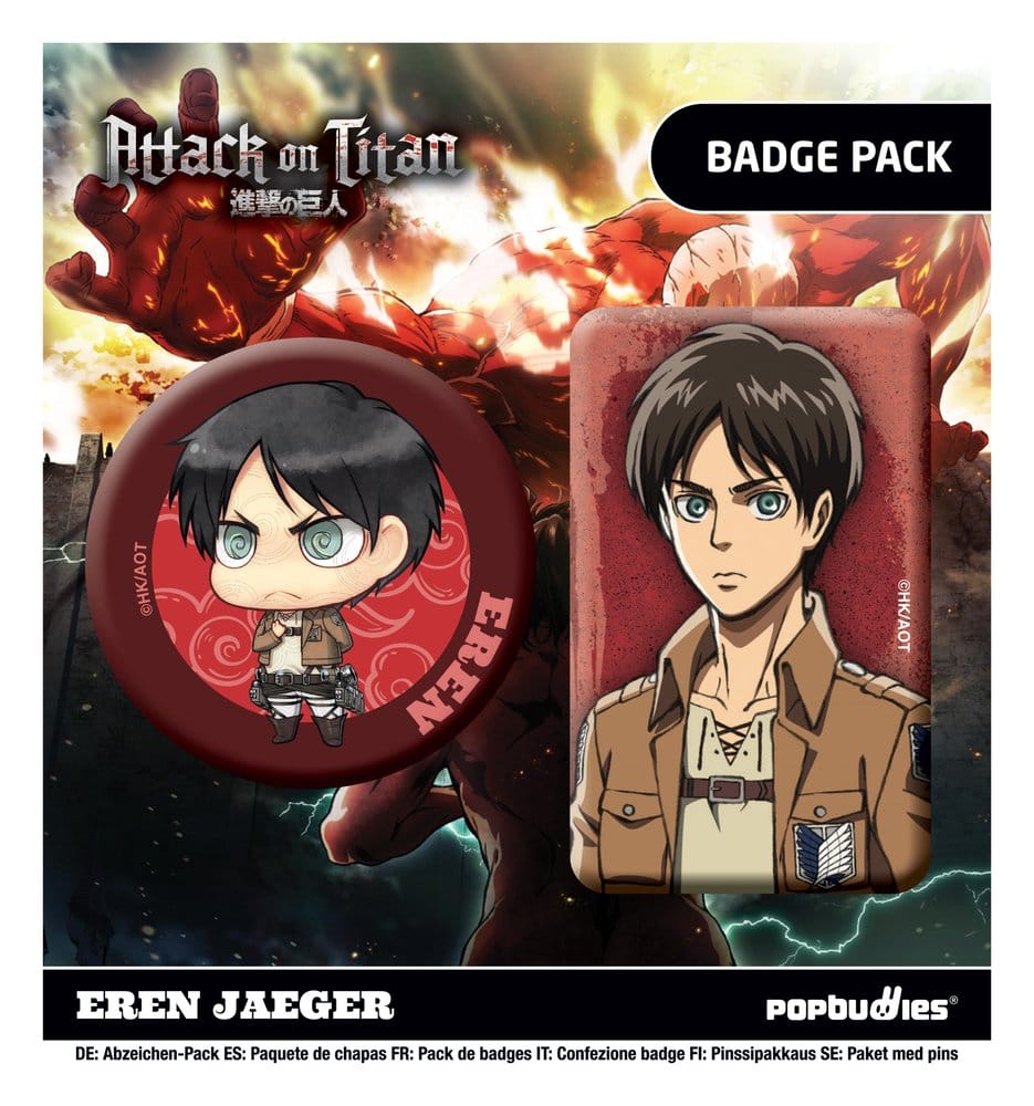 Attack on Titan Badges 2-Pack Eren Jaeger