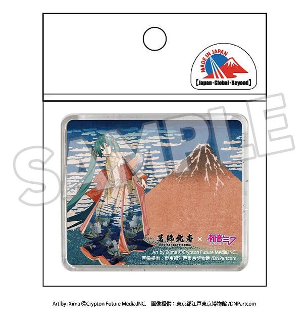 Katsushika Hokusai x Hatsune Miku 3D Magnet Thirty-six Views of Mount Fuji Fine Wind, Clear Morning [2]