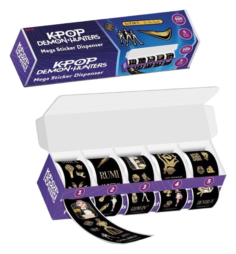 KPop Demon Hunters Sticker Dispenser Golden