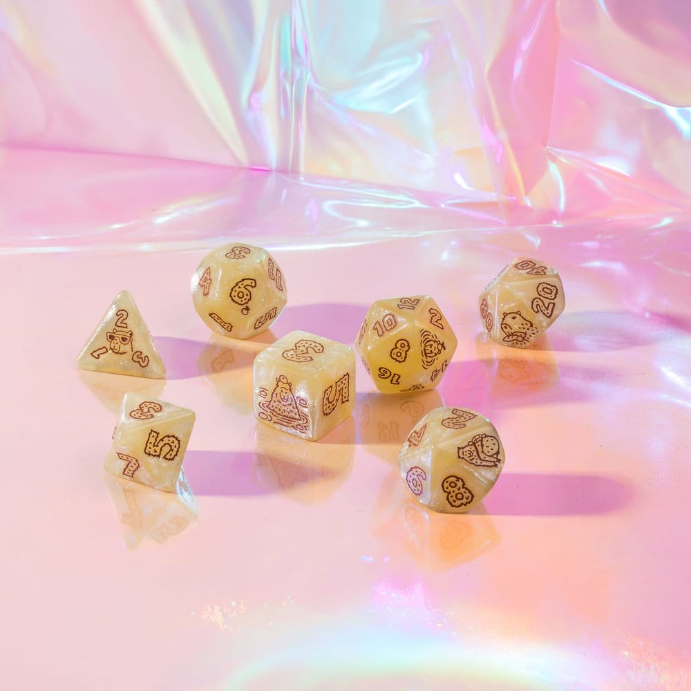 Capybara Dice Set of 7 Sleepie [1]