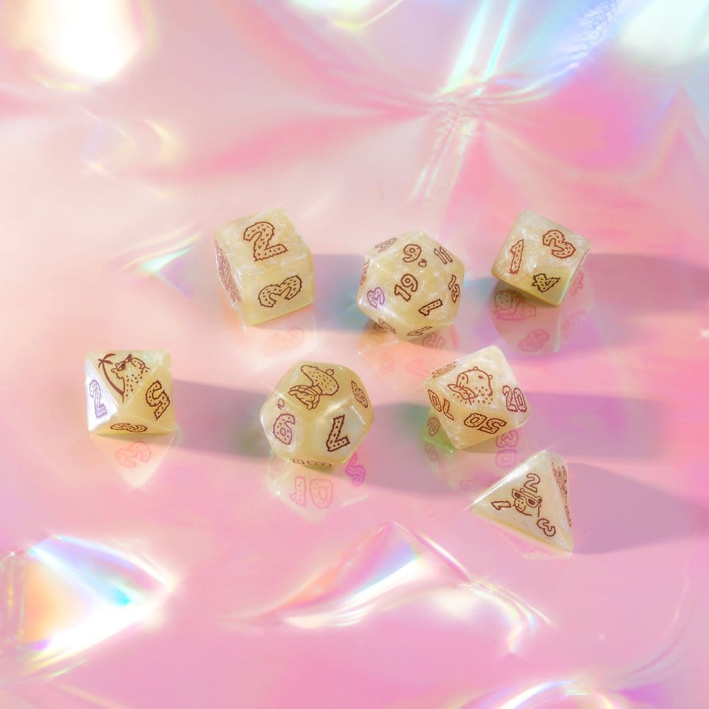Capybara Dice Set of 7 Sleepie [2]