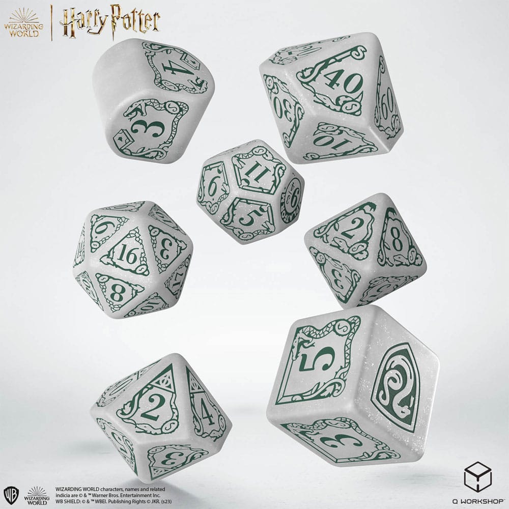 Harry Potter Dice Set Slytherin Modern Dice Set - White (7)