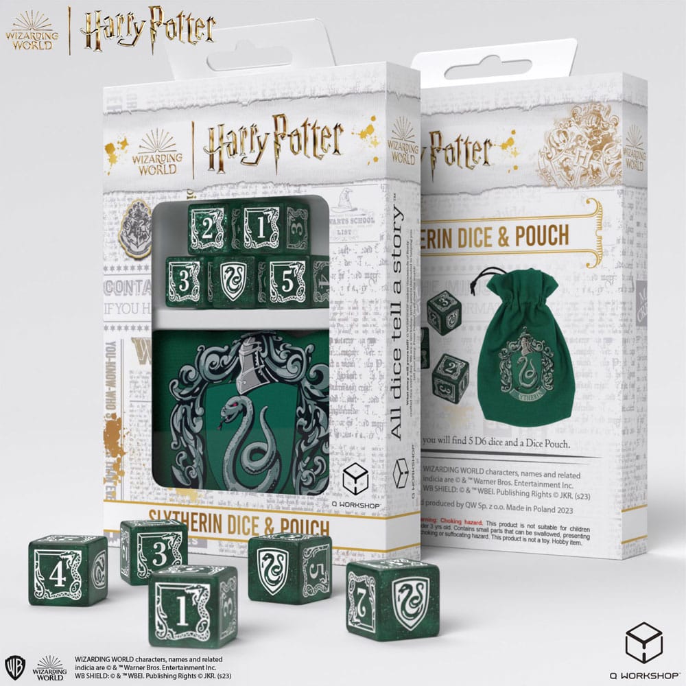 Harry Potter Dice Set Slytherin Dice & Pouch Set (5)