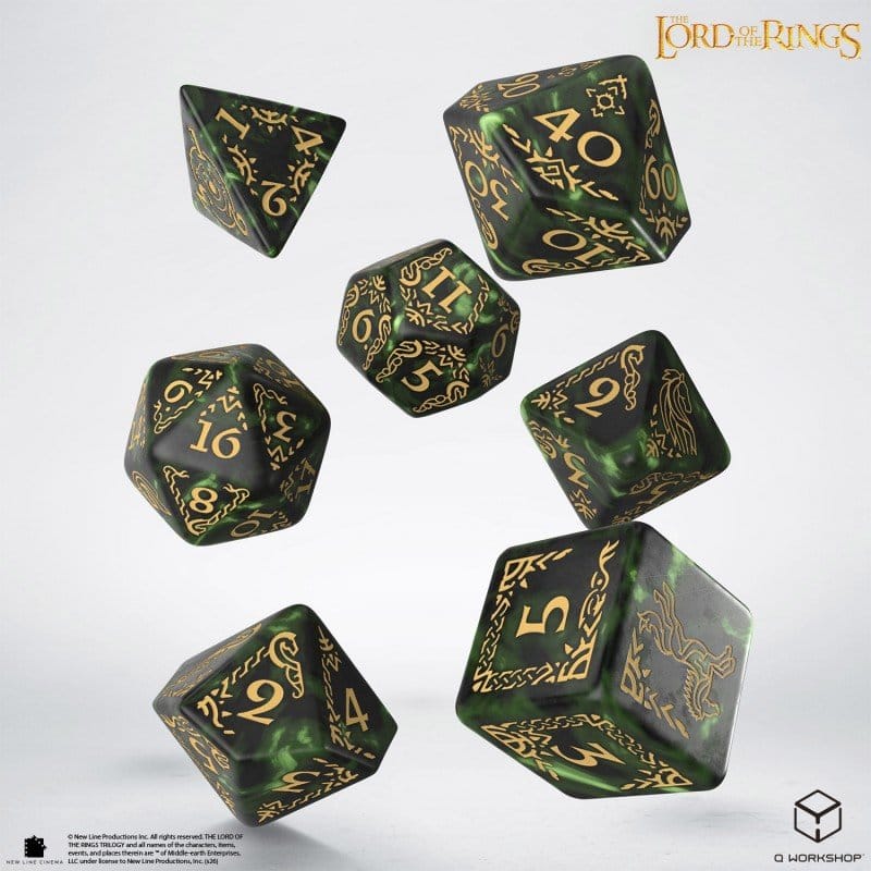 The Lord of the Rings Dice Set of 7 Rohan