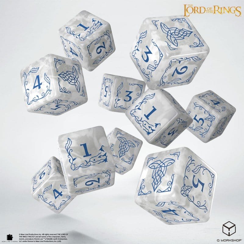 The Lord of the Rings: 10 D6 Dice Set Rivendell (Stone)