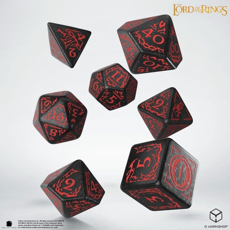 The Lord of the Rings Dice Set of 7 Mordor
