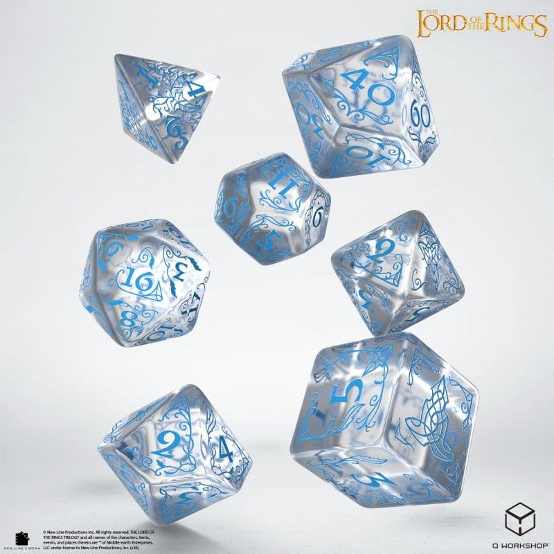 The Lord of the Rings Dice Set of 7 Rivendell (Water)