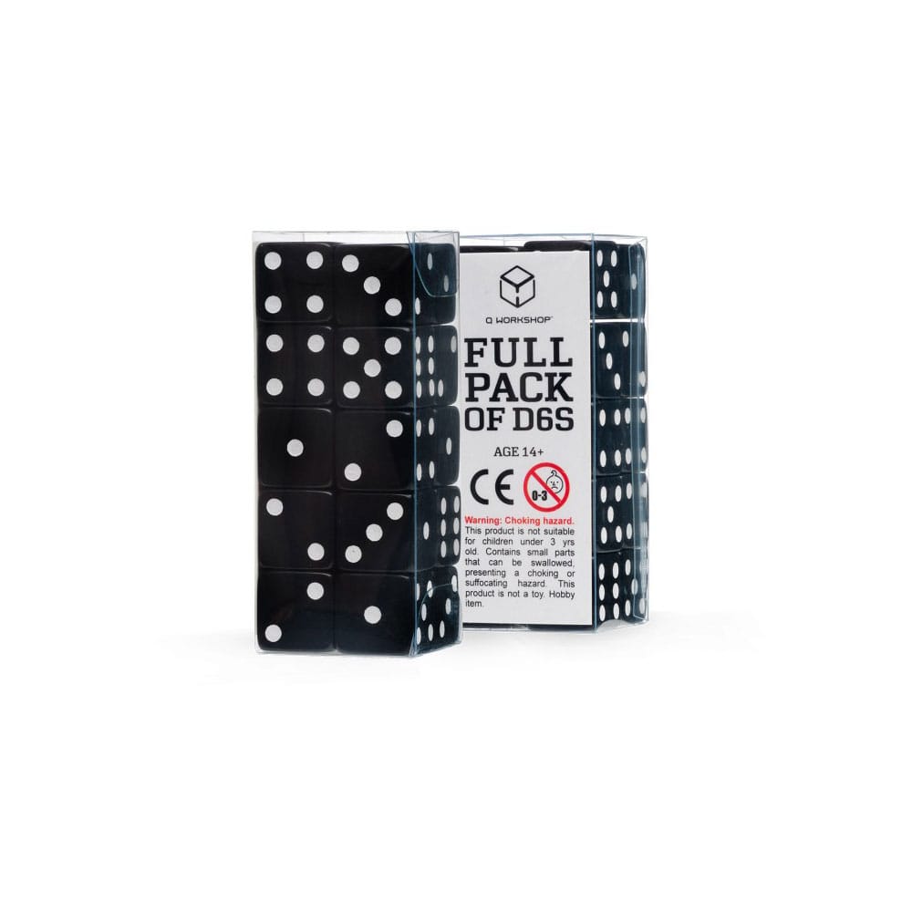 Q Workshop Dice Set Full Pack D6 Black (20)