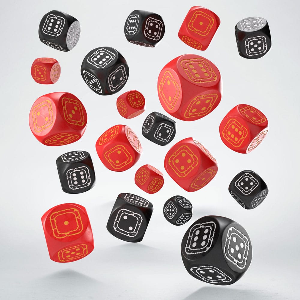 Fortress Compact D6 Dice Set Black&Red (20)