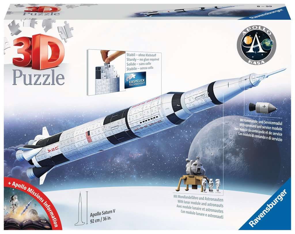 NASA 3D Puzzle Apollo Saturn V Rocket (504 Pieces)