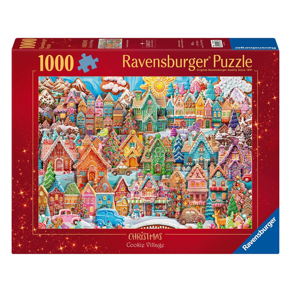 Original Ravensburger Quality Jigsaw Puzzle Christmas Cookie Village (1000 pieces)