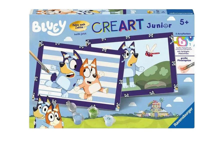 Bluey CreArt Junior Paint by Numbers Painting Set Bluey & Bingo 22 x 32 cm *German Edition*