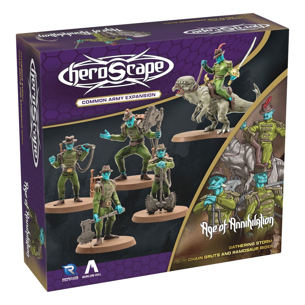 Games - Heroscape Army Expansion Age of Annihilation Chain Gruts & Ramosaur Rider (Common) *English Version*