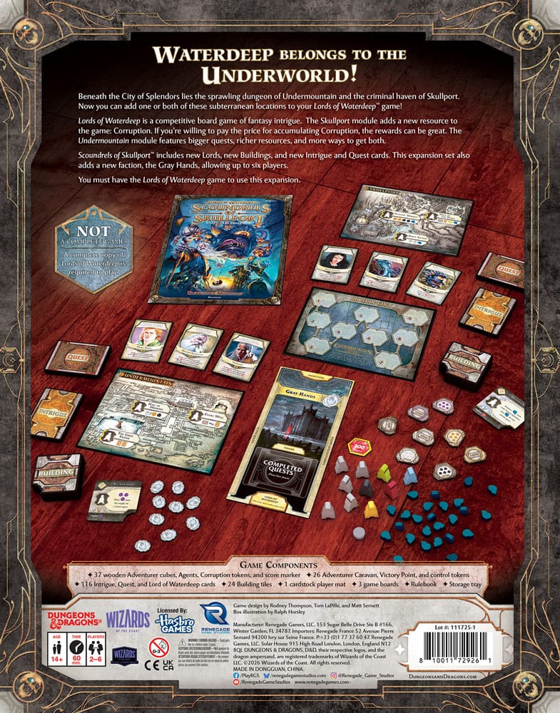 Dungeons & Dragons board game Lords of Waterdeep: Scoundrels of Skullport Expansion *English Version* [1]