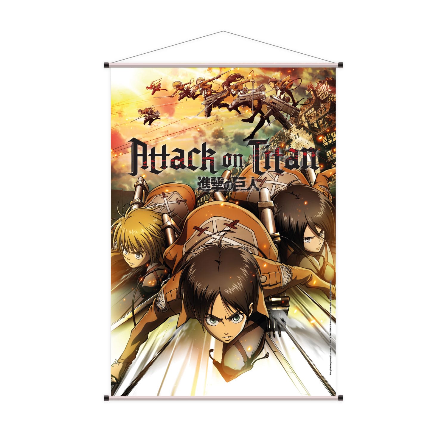 Sakami Merchandise Attack on Titan Wallscroll Eren, Mikasa & Armin 60 x 90 cm