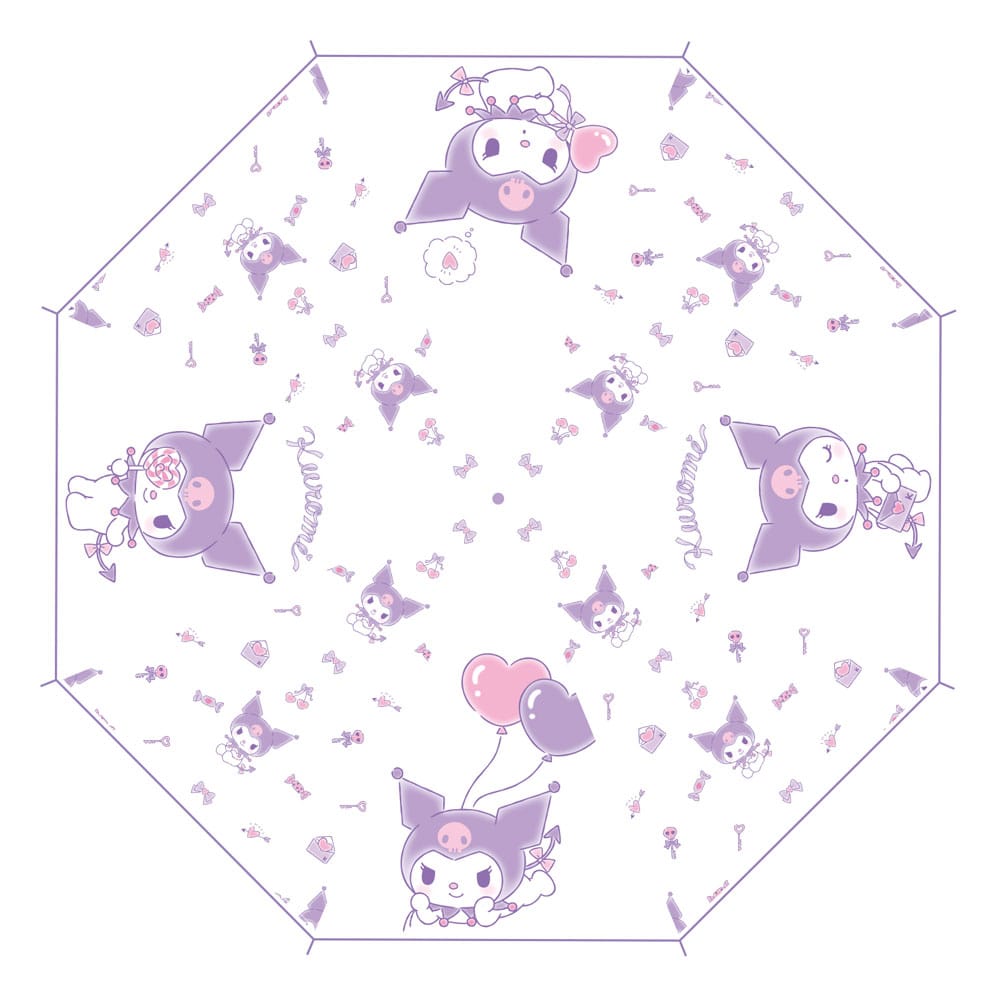 Sanrio Cane Umbrella Kuromi Kawaii Transparent